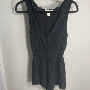 Floral Blank No-Sleeve Romper